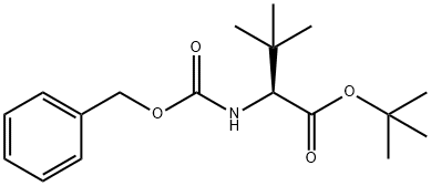 L-Valine, 3-methyl-N-[(phenylmethoxy)carbonyl]-, 1,1-dimethylethyl ester Structure