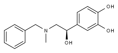 (R)-4-(2-(benzyl(methyl)amino)-1-hydroxyethyl)benzene-1,2-diol 结构式