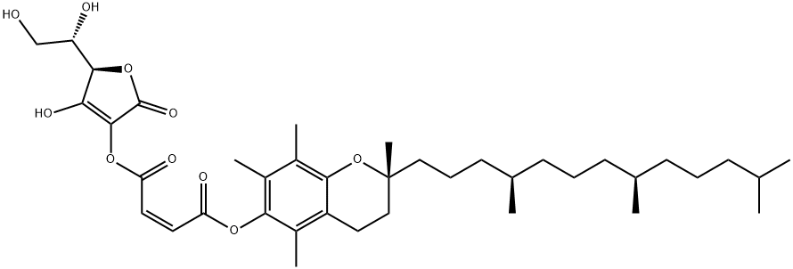 マレイン酸アスコルビルトコフェリル 化学構造式