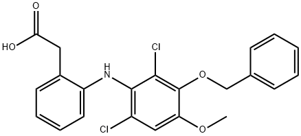 3'-BENZYLOXY-4'-METHOXYDICLOFENAC 结构式