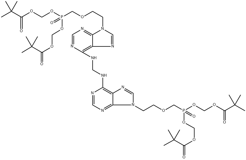 Adefovir dipivoxyl impuritiesb (adefovir dipivoxyl dimer )
 Struktur