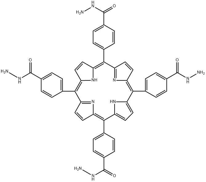 Benzoic acid, 4,4',4'',4'''-(21H,23H-porphine-5,10,15,20-tetrayl)tetrakis-, tetrahydrazide (9CI),323208-61-3,结构式