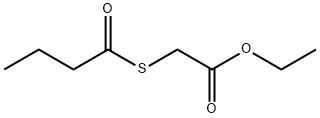 Acetic acid, 2-[(1-oxobutyl)thio]-, ethyl ester Structure