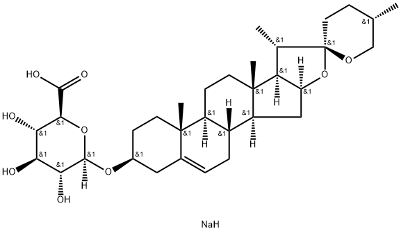 薯蓣皂苷元-3-O-Β-D-葡萄糖醛酸钠,32471-99-1,结构式