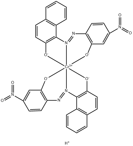 1-[(2-ヒドロキシ-4-ニトロフェニル)アゾ]-2-ナフタレノール/クロム酸,(2:1) 化学構造式