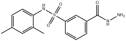 N-(2,4-dimethylphenyl)-3-(hydrazinecarbonyl)benzene-1-sulfonamide Struktur