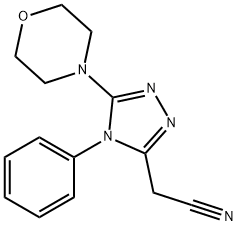 2-[5-(吗啉-4-基)-4-苯基-4H-1,2,4-三唑-3-基]乙腈 结构式