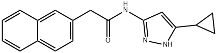 2-Naphthaleneacetamide, N-(5-cyclopropyl-1H-pyrazol-3-yl)- Structure