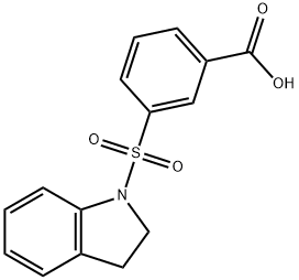 3-(2,3-二氢-1H-吲哚-1-磺酰基)苯甲酸,327092-69-3,结构式