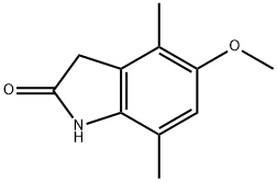 5-methoxy-4,7-dimethyl-2,3-dihydro-1H-indol-2-one 结构式