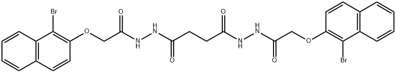 N'1,N'4-bis{[(1-bromo-2-naphthyl)oxy]acetyl}succinohydrazide Structure