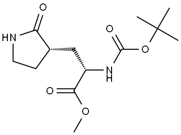 Methyl (S)-2-(Boc-amino)-3-[(S)-2-oxo-3-pyrrolidinyl]propanoate Struktur