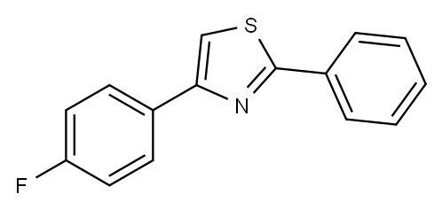 Thiazole, 4-(4-fluorophenyl)-2-phenyl- Structure