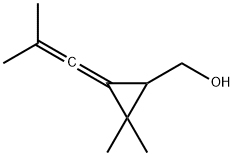 Cyclopropanemethanol, 2,2-dimethyl-3-(2-methyl-1-propen-1-ylidene)- Structure