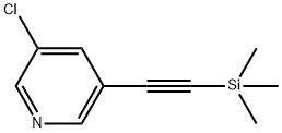 3-chloro-5-[2-(trimethylsilyl)ethynyl]pyridine Structure