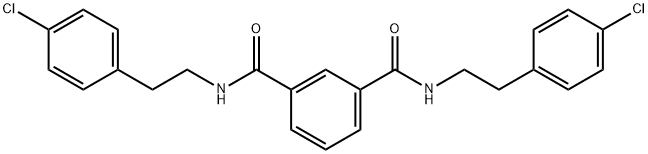 1-N,3-N-bis[2-(4-chlorophenyl)ethyl]benzene-1,3-dicarboxamide Struktur