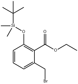 Benzoic acid, 2-(bromomethyl)-6-[[(1,1-dimethylethyl)dimethylsilyl]oxy]-, ethyl ester,330193-82-3,结构式