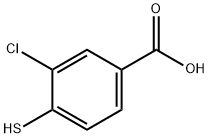 3-氯-4-巯基苯甲酸, 33029-25-3, 结构式
