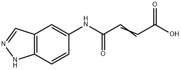 (2E)-3-[(1H-吲唑-5-基)氨基甲酰基]丙-2-烯酸 结构式