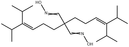 Propanedial, 2,2-bis[5-methyl-4-(1-methylethyl)-3-hexen-1-yl]-, 1,3-dioxime Structure