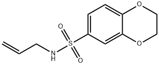 2,3-二氢-N-2-丙烯-1-基-1,4-苯并二噁英-6-磺酰胺 结构式