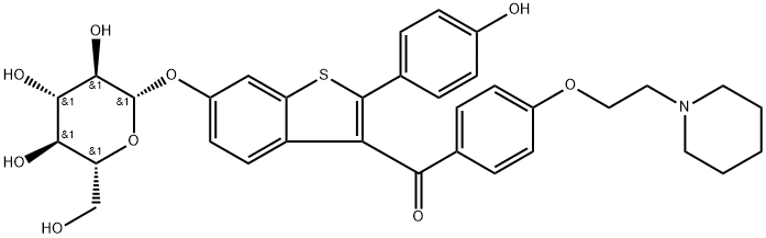 6-Raloxifene-β-D-glucopyranoside Structure