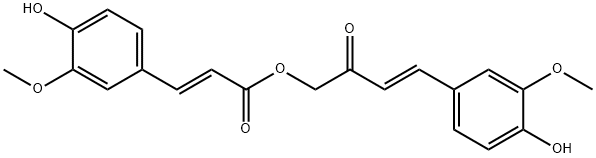 2-Propenoic acid, 3-(4-hydroxy-3-methoxyphenyl)-, (3E)-4-(4-hydroxy-3-methoxyphenyl)-2-oxo-3-buten-1-yl ester, (2E)- 结构式