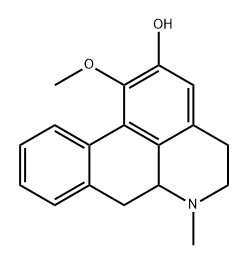 (±)-2-Hydroxy-1-Methoxyaporphine Structure