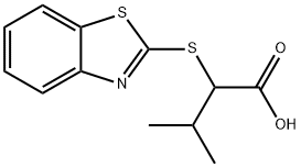2-(1,3-苯并噻唑-2-基硫烷基)-3-甲基丁酸 结构式