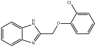 2-(2-chlorophenoxymethyl)-1H-1,3-benzodiazole 化学構造式