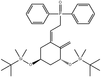 Phosphine oxide, [(2Z)-2-[(3R,5S)-3,5-bis[[(1,1-dimethylethyl)dimethylsilyl]oxy]-2-methylenecyclohexylidene]ethyl]diphenyl- 结构式