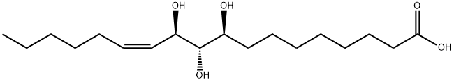 12-Octadecenoic acid, 9,10,11-trihydroxy-, (9S,10S,11R,12Z)- 结构式
