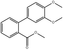 [1,1'-Biphenyl]-2-carboxylic acid, 3',4'-dimethoxy-, methyl ester Structure