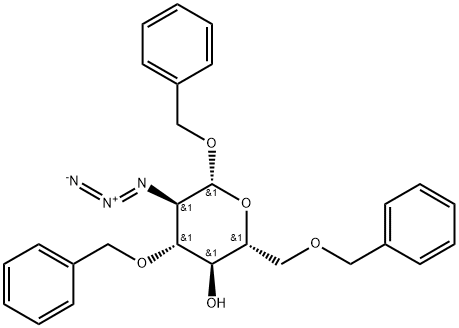 苄基 2-叠氮基-3,6-二-O-苄基-2-脱氧-Β-D-吡喃葡萄糖苷, 342640-42-0, 结构式