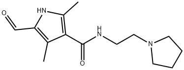 1H-Pyrrole-3-carboxamide, 5-formyl-2,4-dimethyl-N-[2-(1-pyrrolidinyl)ethyl]- Structure