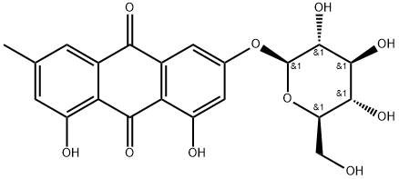 Emodin 6-O-β-D-glucoside,34298-85-6,结构式