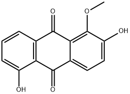 2,5-dihydroxy-1-methoxy-anthraquinone Struktur