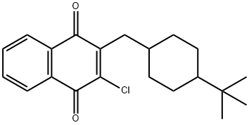 1,4-Naphthalenedione, 2-chloro-3-[[4-(1,1-dimethylethyl)cyclohexyl]methyl]-,344563-43-5,结构式