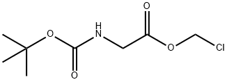 Glycine, N-[(1,1-dimethylethoxy)carbonyl]-, chloromethyl ester Struktur