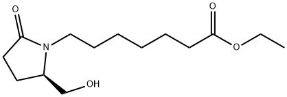 ethyl 7-[(2R)-2-(hydroxymethyl)-5-oxo-1-pyrrolidinyl]heptanoate Struktur