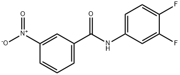 Benzamide, N-(3,4-difluorophenyl)-3-nitro- 结构式