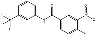 Benzamide, 4-methyl-3-nitro-N-[3-(trifluoromethyl)phenyl]- Structure