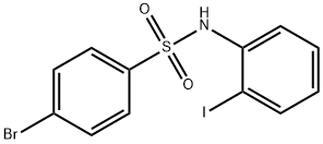 Benzenesulfonamide, 4-bromo-N-(2-iodophenyl)- Structure