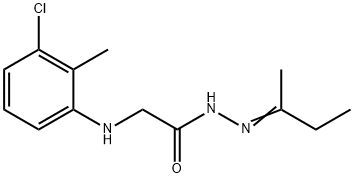 2-[(3-chloro-2-methylphenyl)amino]-N'-(1-methylpropylidene)acetohydrazide (non-preferred name) Structure