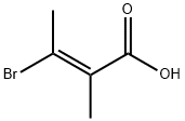 2-Butenoic acid, 3-bromo-2-methyl-, (E)- (9CI) Structure