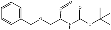 Carbamic acid, N-[(1R)-1-formyl-2-(phenylmethoxy)ethyl]-, 1,1-dimethylethyl ester 化学構造式
