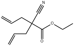2-氰基-2-(丙-2-烯-1-基)戊-4-烯酸乙酯,3509-02-2,结构式