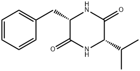 (3S,6S)-3-苄基-6-异丙基哌嗪-2,5-二酮, 35590-86-4, 结构式