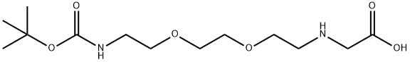 氨基叔丁酯-二聚乙二醇-NH-乙酸, 356066-44-9, 结构式