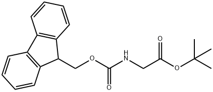 Glycine, N-[(9H-fluoren-9-ylmethoxy)carbonyl]-, 1,1-dimethylethyl ester 化学構造式